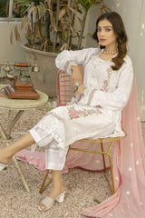 3 PIECE - EMBROIDERED CHIFFON SUIT 906J - Dressline Fabric