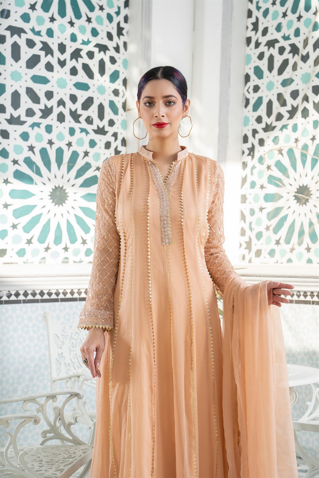 Manahils Stitched Formals Kurti 106