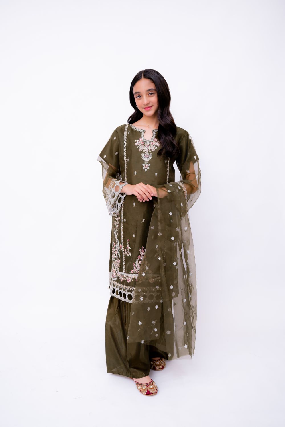 Khayat Stitched 3 Piece Kids Formals Collection'2025-RUSSET
