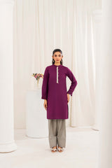 Aayra Stitched Summer Collection'2025-AY663- Plum Mist 2Pc