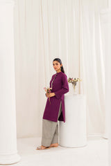 Aayra Stitched Summer Collection'2025-AY663- Plum Mist 2Pc