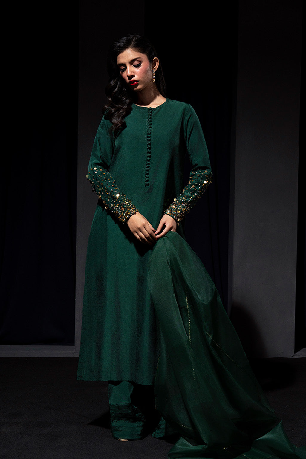Zelina By Meeral Stitched 3 Piece Formals Collection'2025-HE-001