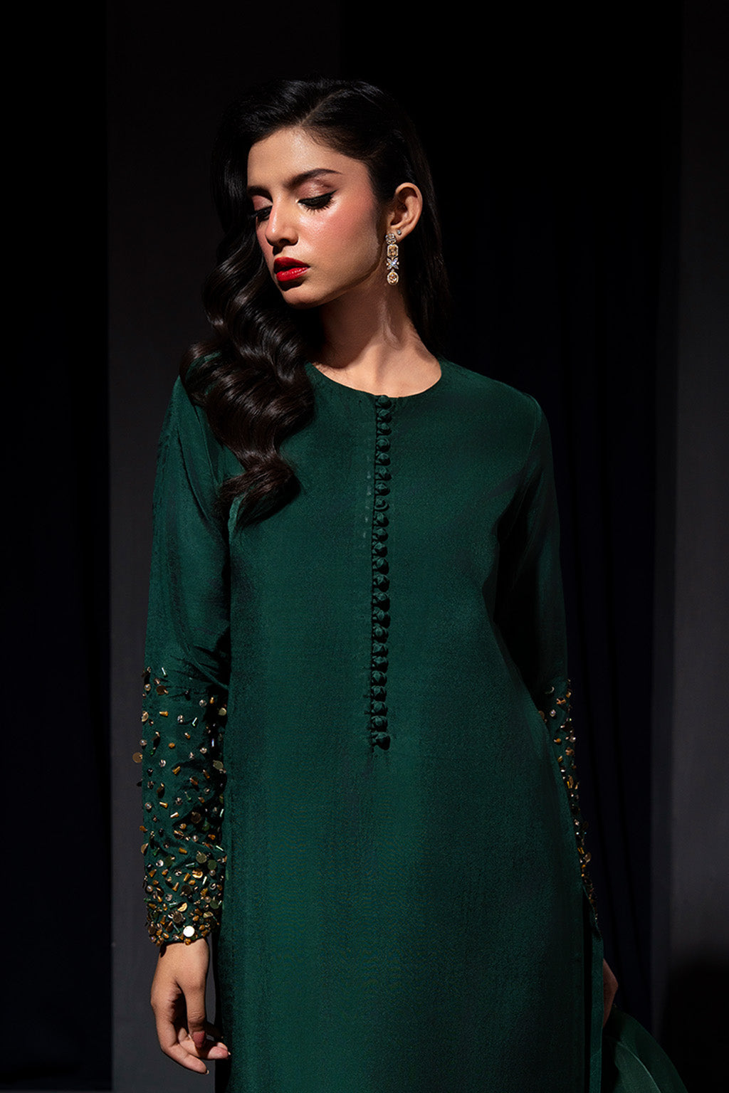 Zelina By Meeral Stitched 3 Piece Formals Collection'2025-HE-001
