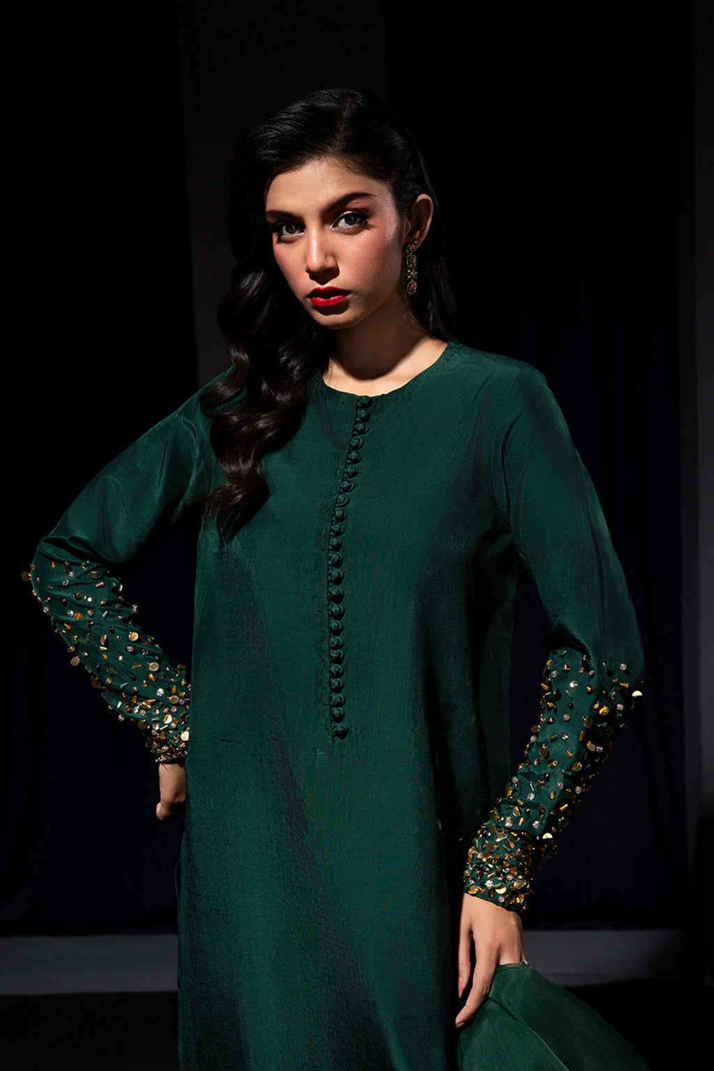 Zelina By Meeral Stitched 3 Piece Formals Collection'2025-HE-001