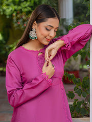 Tng By Md Solid Co Ords Collection-Aseera 2 Piece Frock