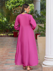 Tng By Md Solid Co Ords Collection-Aseera 2 Piece Frock