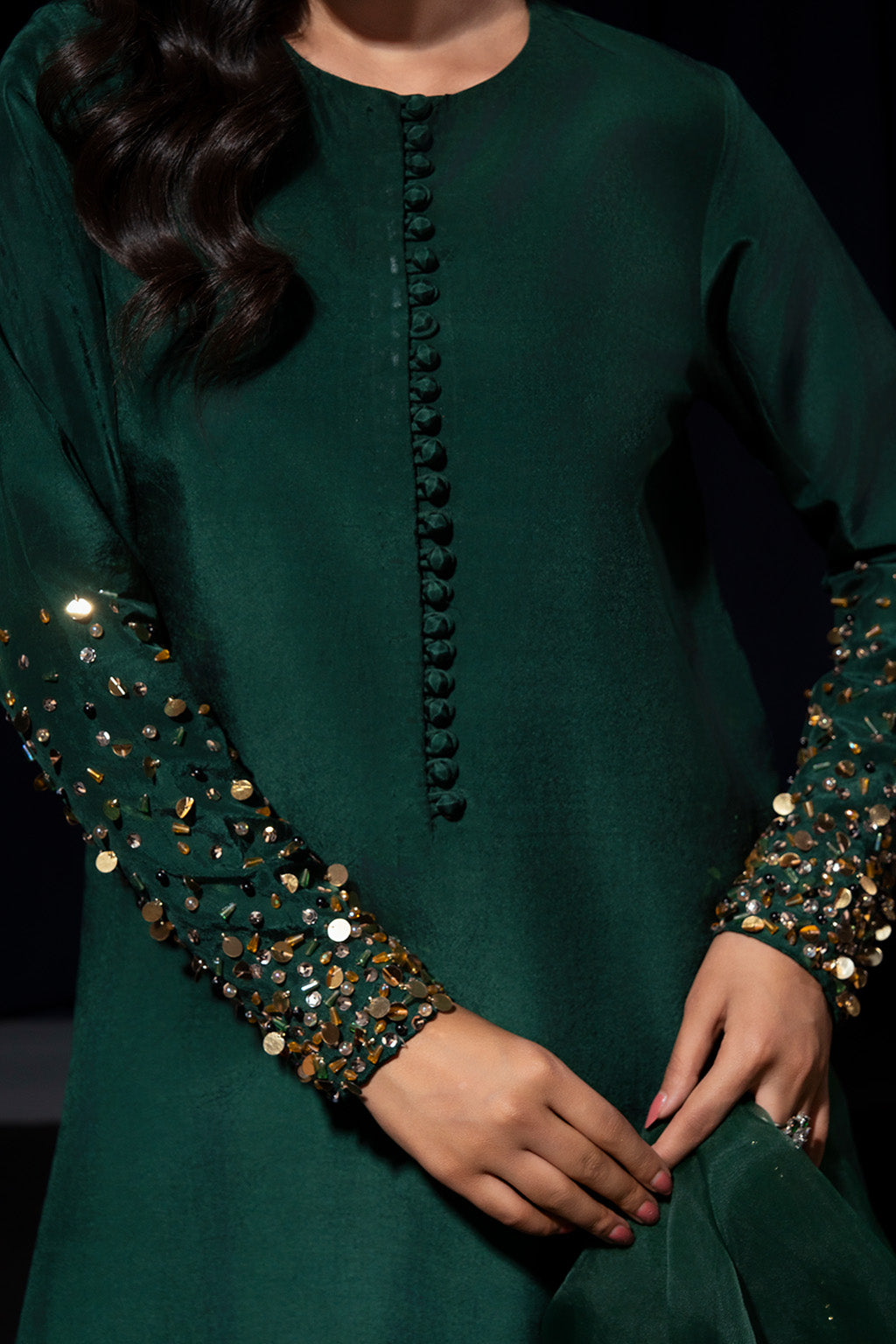 Zelina By Meeral Stitched 3 Piece Formals Collection'2025-HE-001