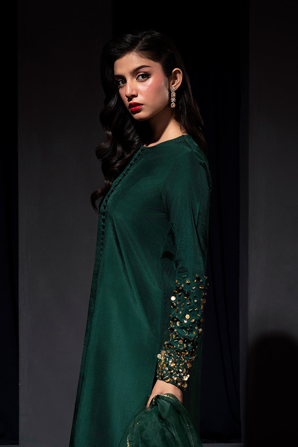 Zelina By Meeral Stitched 3 Piece Formals Collection'2025-HE-001