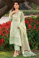 Lamhay by Panache Apparel Stitched Luxury Lawn Collection-Mint Voyage