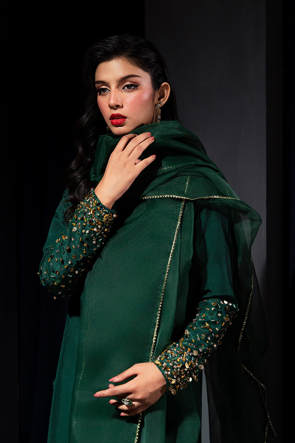 Zelina By Meeral Stitched 3 Piece Formals Collection'2025-HE-001