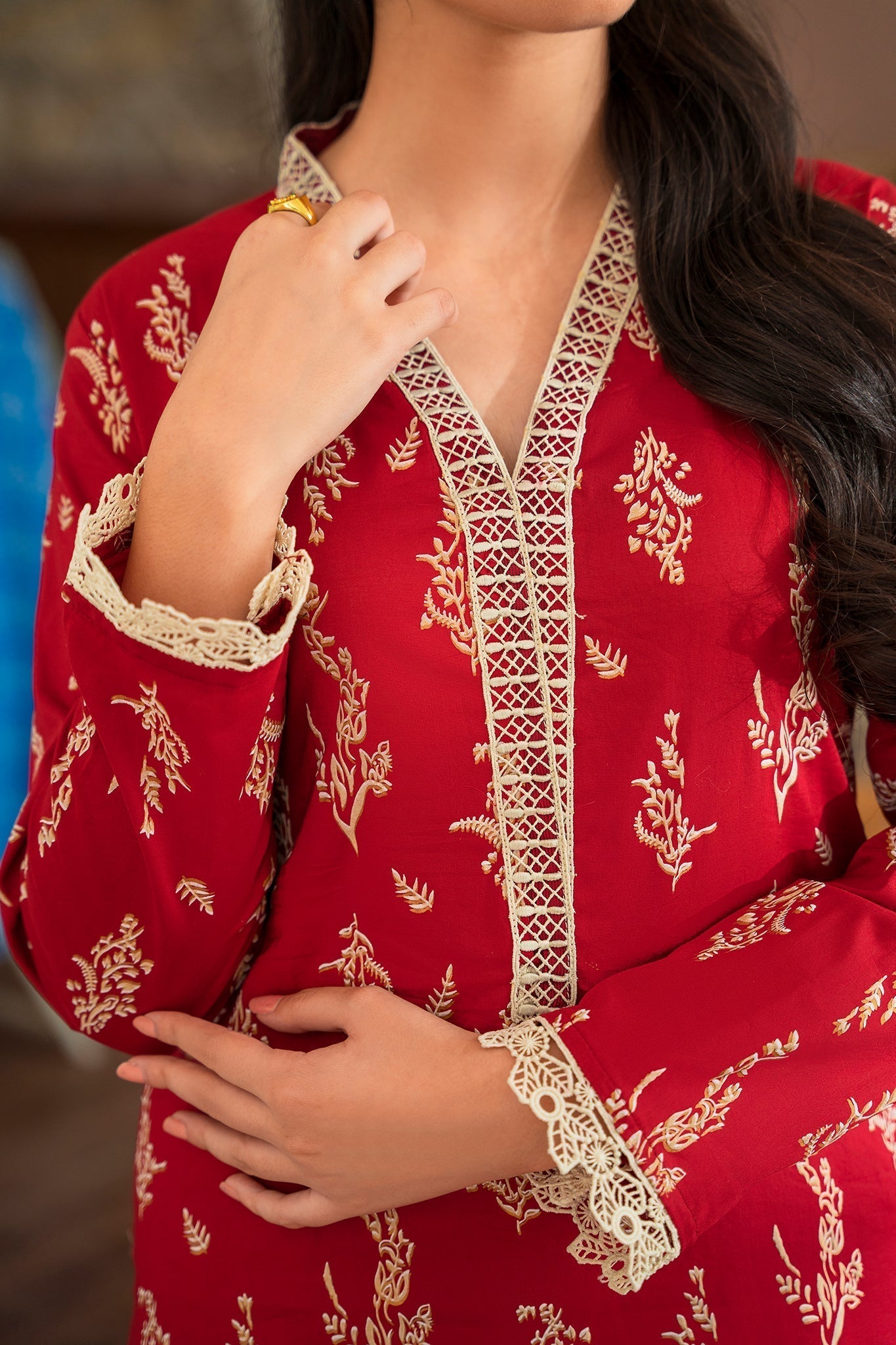 Floral Fusion by Panache Apparel Stitched Collection-Garnet