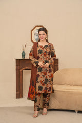 Feathers Unstitched Winter Arrivals Suit-HUSH-FT643