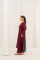 Aayra Stitched Summer Collection'2025-AY1811 - Wine Dynasty 3Pc