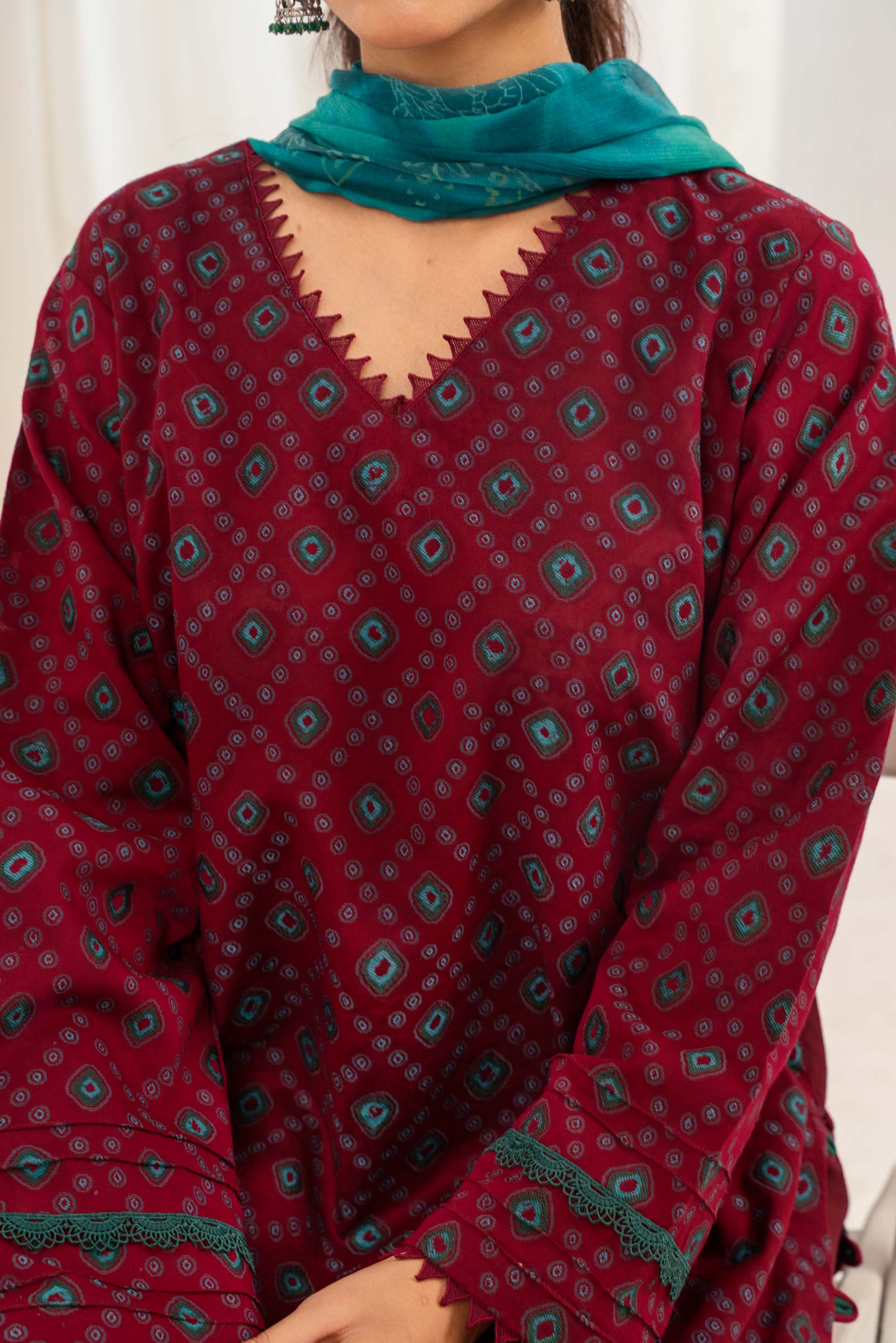 Aayra Stitched Summer Collection'2025-AY1811 - Wine Dynasty 3Pc
