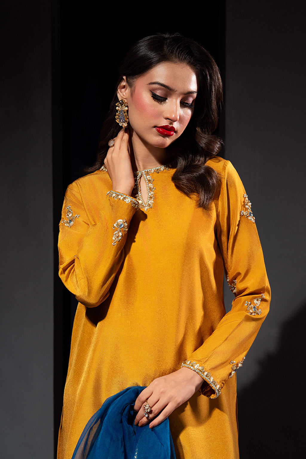 Zelina By Meeral Stitched 3 Piece Formals Collection'2025-HE-002