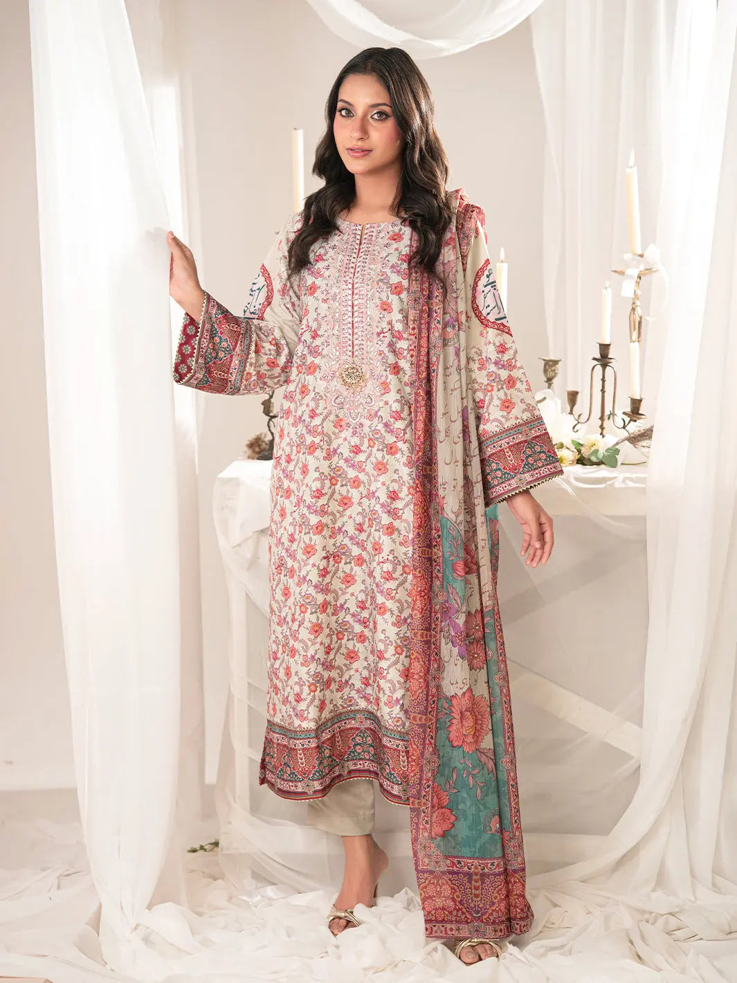 Umeed | 3 Piece | Embroidered | Off-white Tngmdstore