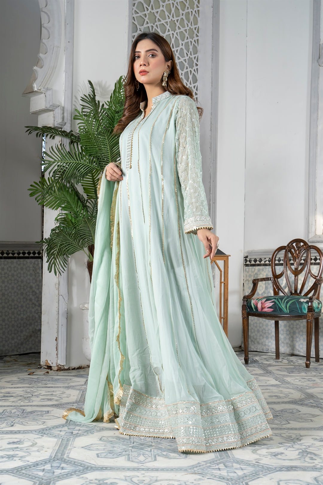 Manahils Stitched Formals Kurti 106