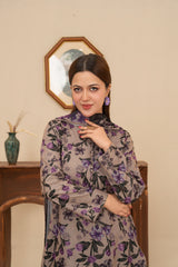 Feathers Unstitched Winter Arrivals Suit-LATTE-FT641