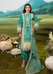 Meerak Stitched 3 Piece Emb Lawn Suit-Orchid