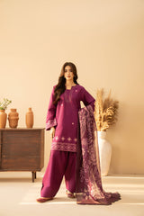 Tiraz Stitched 3 Piece Summer Suit-Eshaal