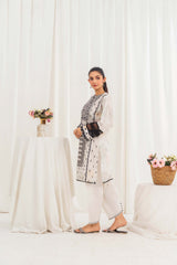 Aayra Stitched Summer Collection'2025-AY1851 - Ivory Noir