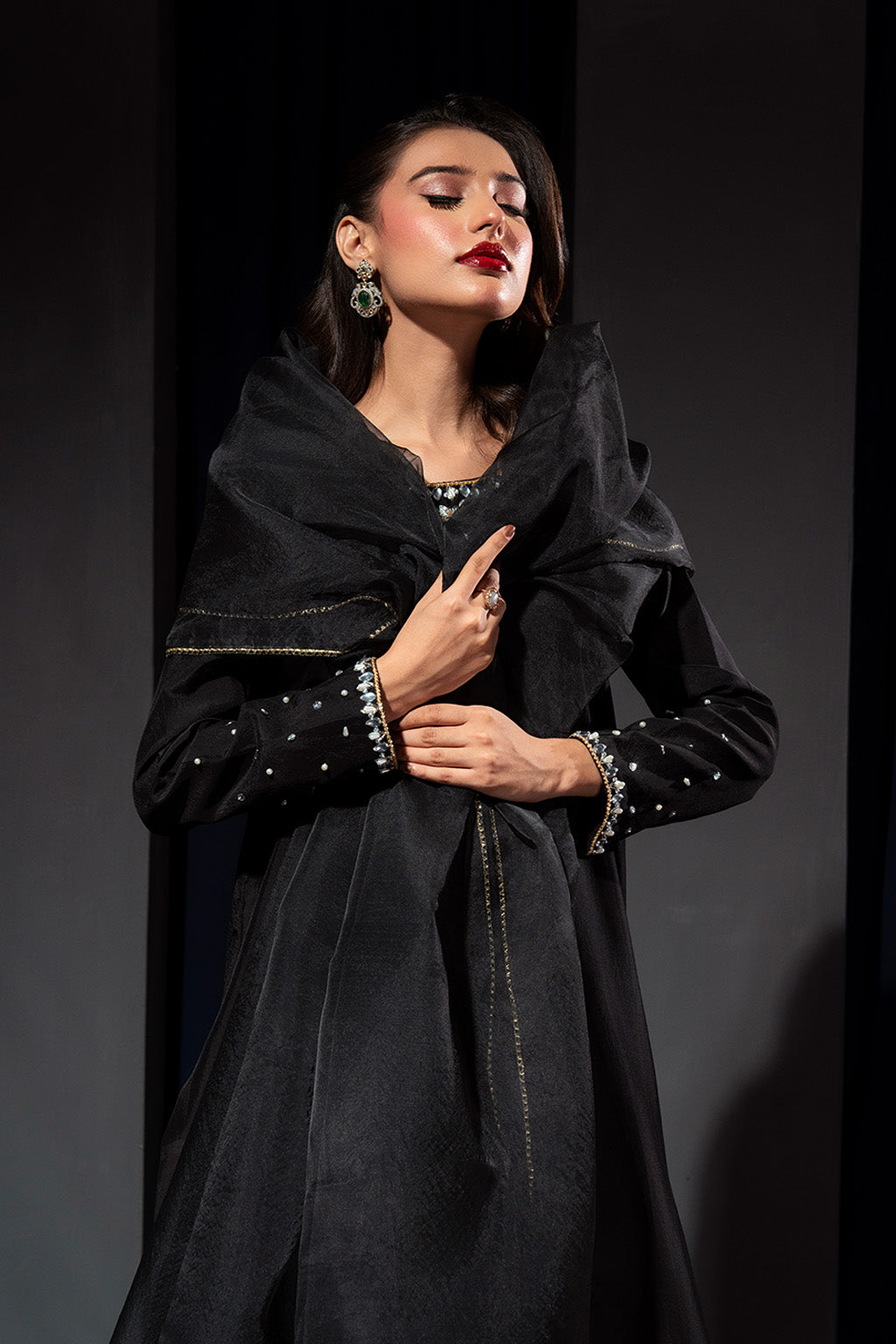 Zelina By Meeral Stitched 3 Piece Formals Collection'2025-HE-003