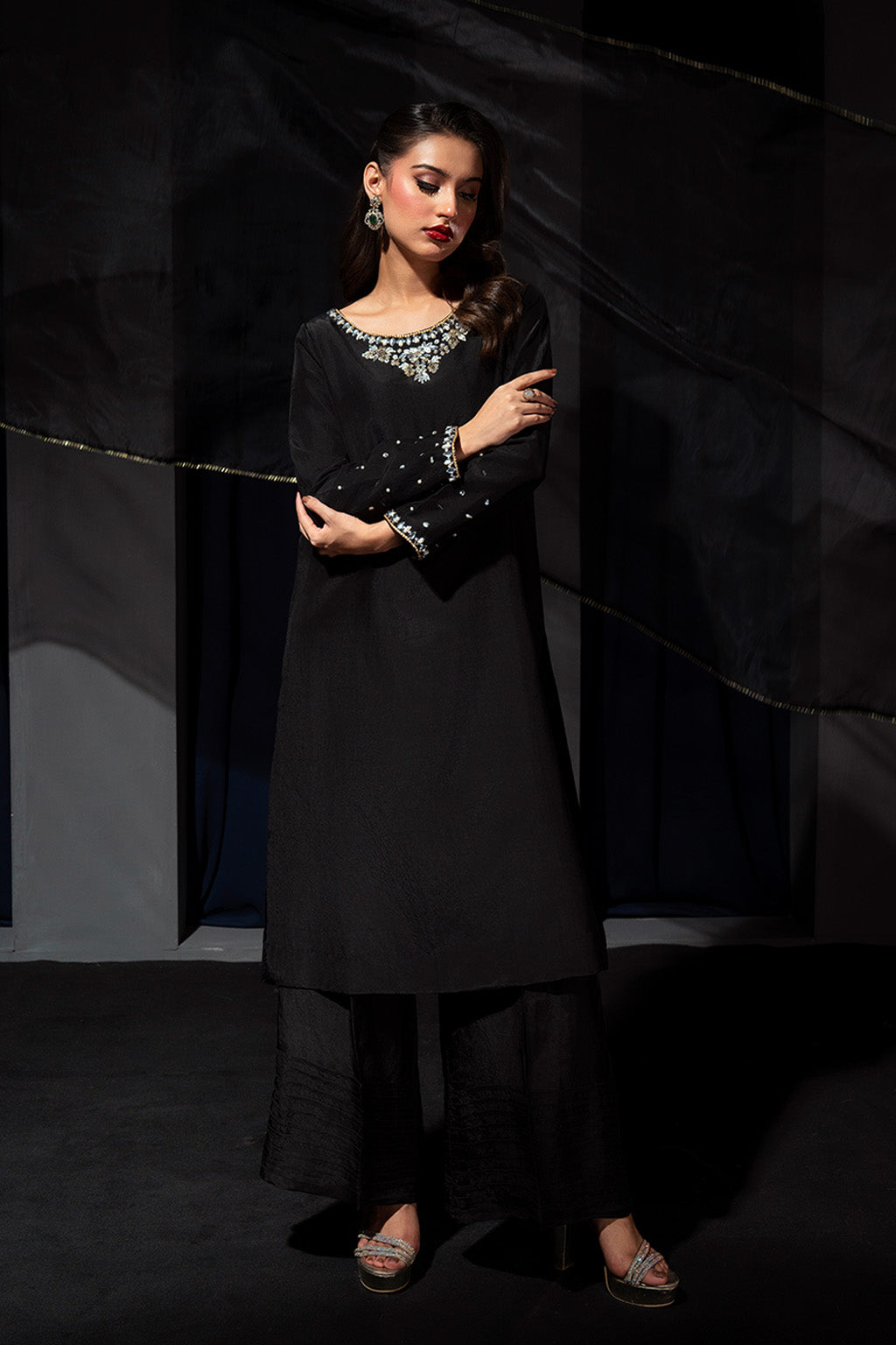 Zelina By Meeral Stitched 3 Piece Formals Collection'2025-HE-003