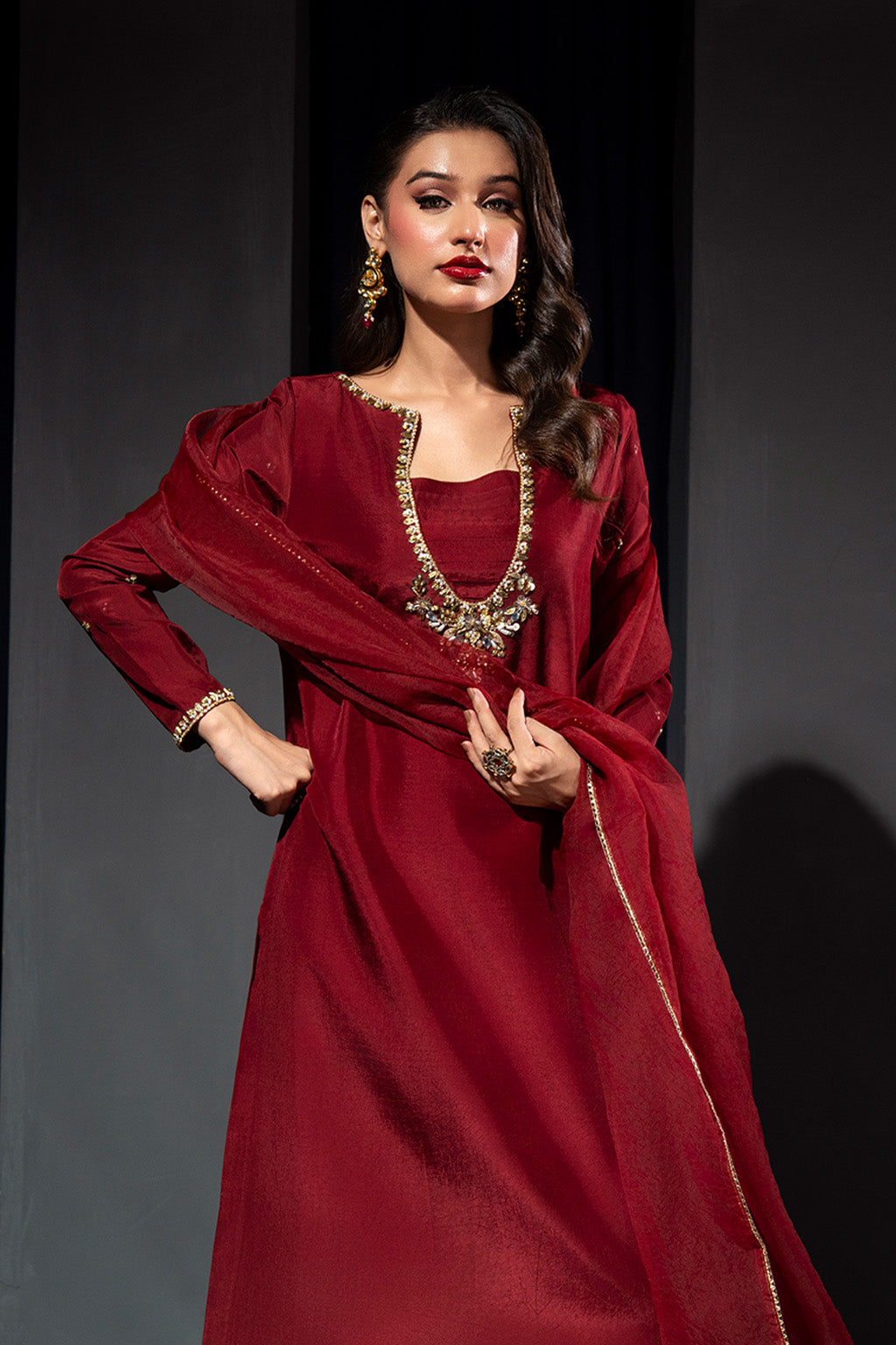 Zelina By Meeral Stitched 3 Piece Formals Collection'2025-HE-004
