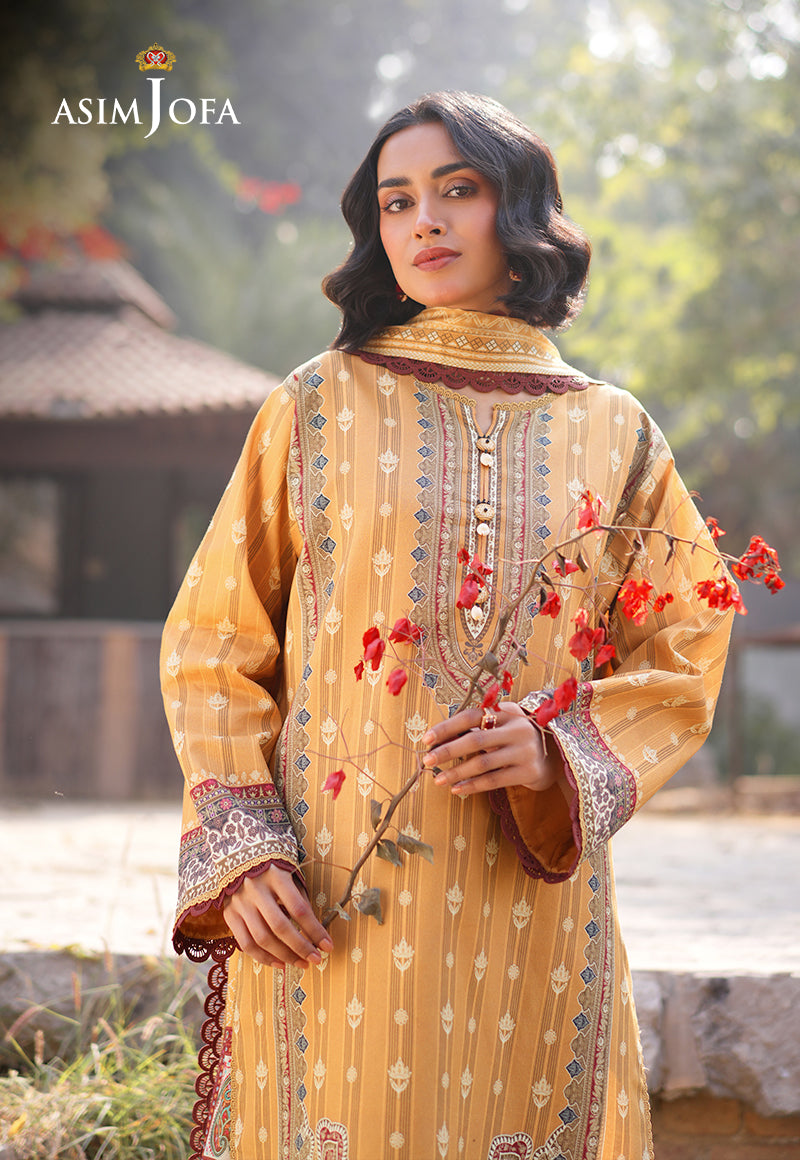 Asim Jofa Prints Unstitched Drop 1 Ajuub-07 Printed Lawn 3 Pcs