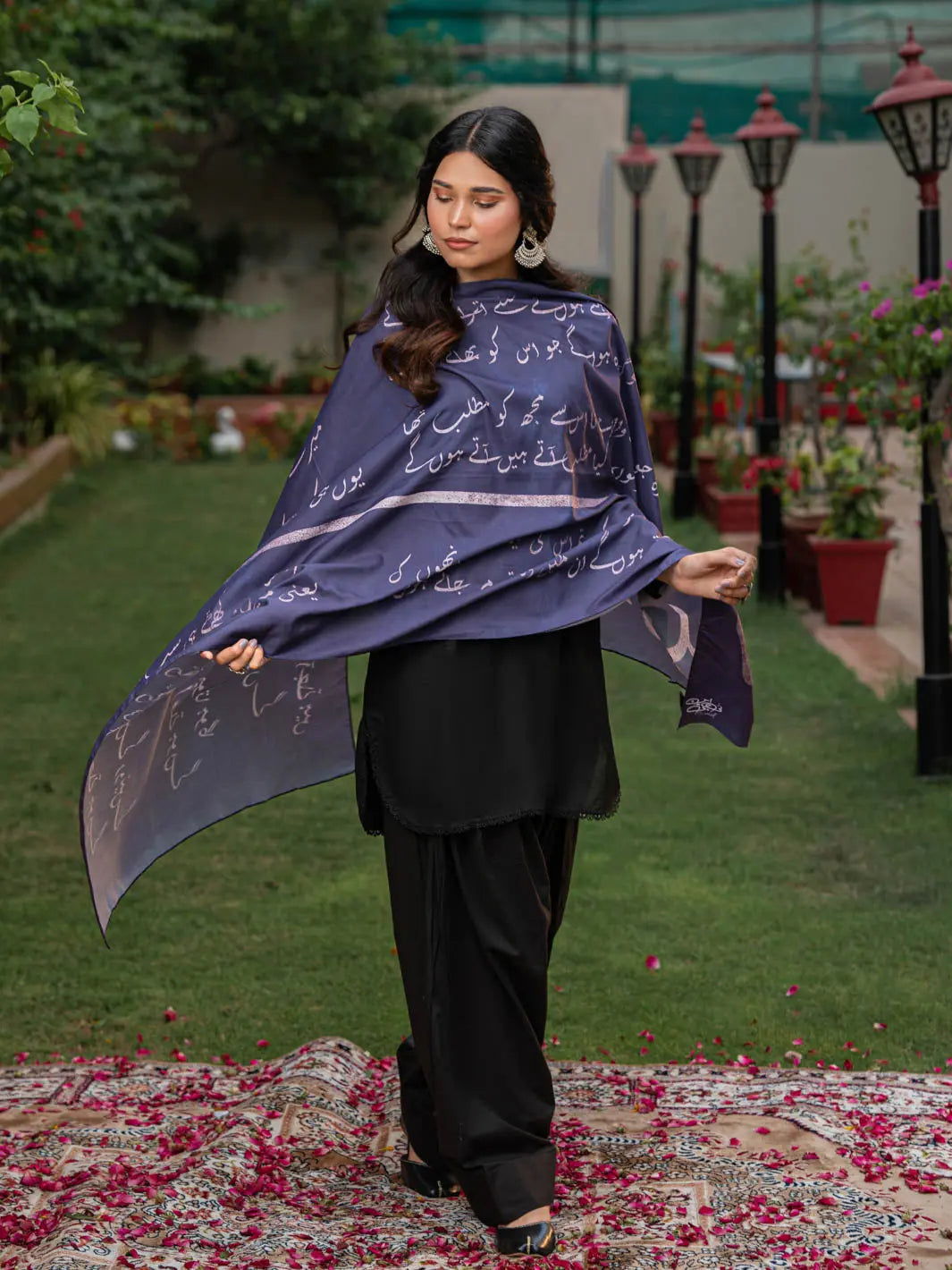 Jaun Elia Stole (Voilet Blue) TNG by MD
