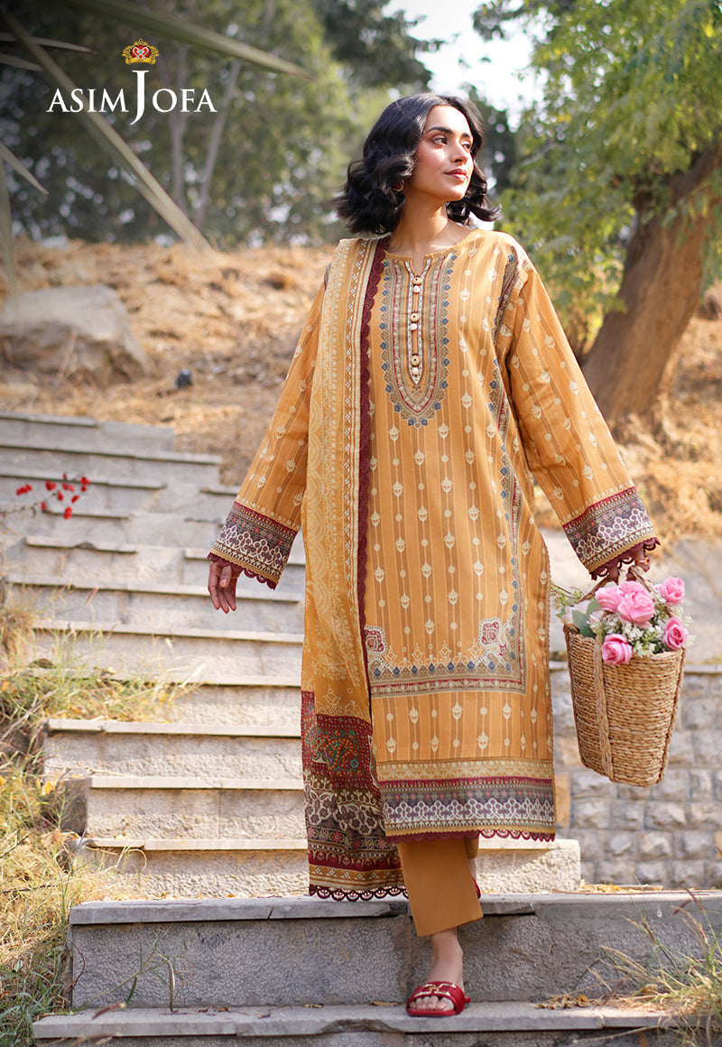 Asim Jofa Prints Unstitched Drop 1 Ajuub-07 Printed Lawn 3 Pcs