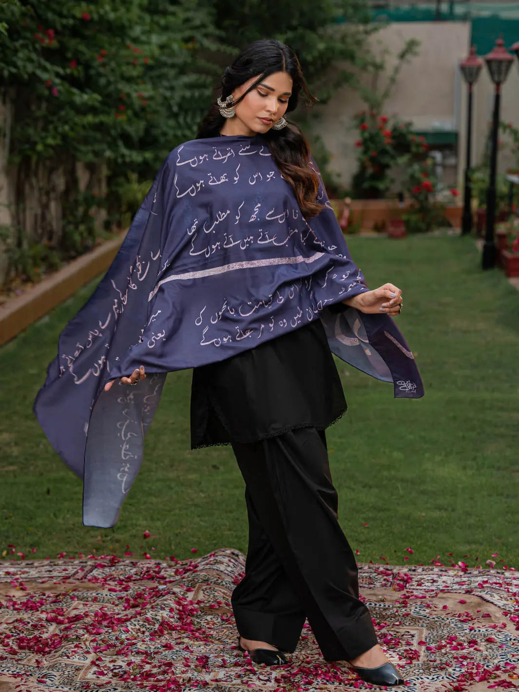Jaun Elia Stole (Voilet Blue) TNG by MD