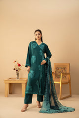 Tiraz Stitched 3 Piece Summer Suit-Lia