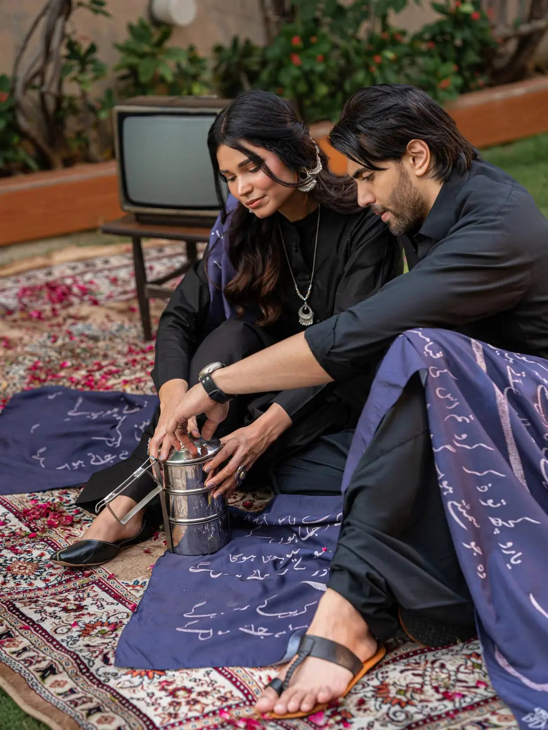Jaun Elia Stole (Voilet Blue) TNG by MD