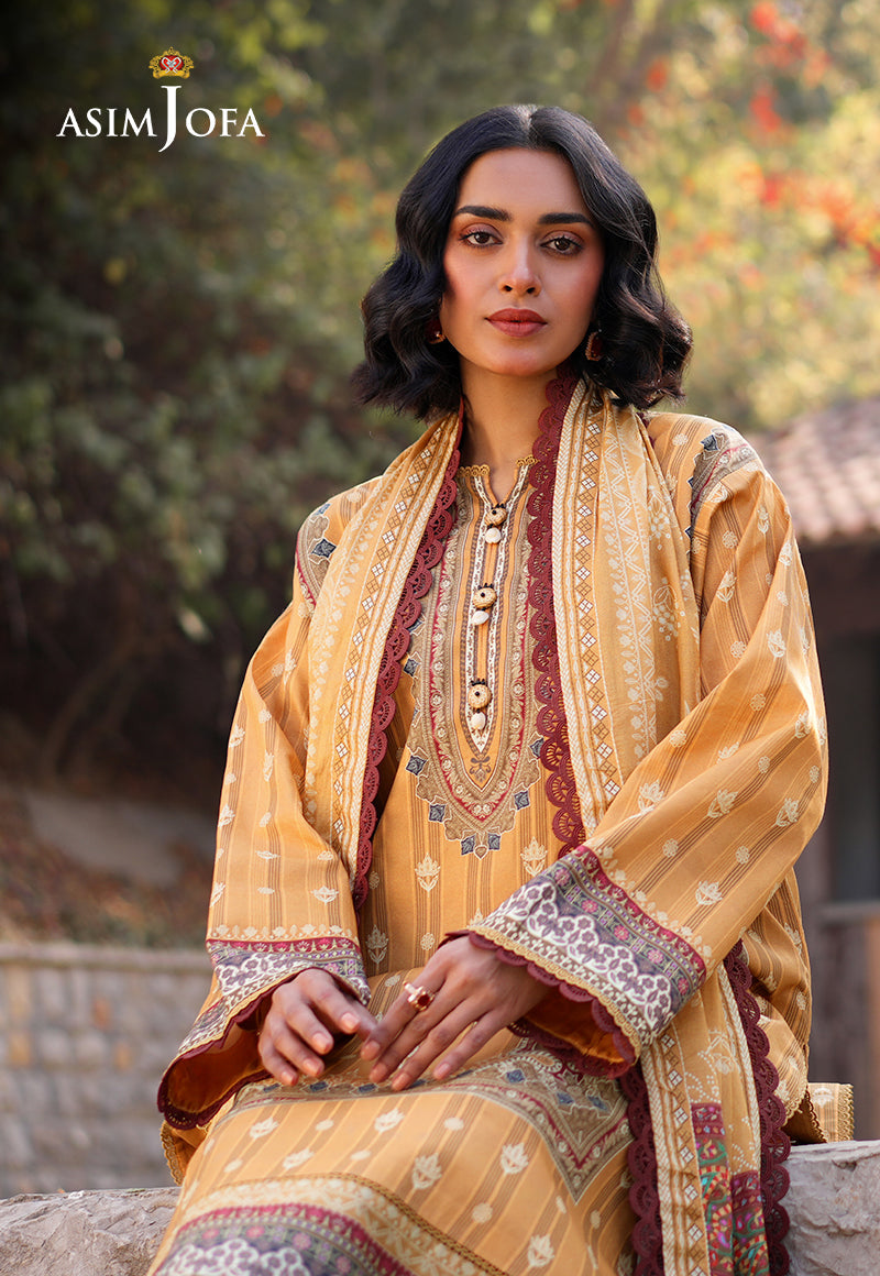 Asim Jofa Prints Unstitched Drop 1 Ajuub-07 Printed Lawn 3 Pcs