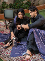 Tng By Md Stole Collection-Jaun Elia Stole (Voilet Blue)