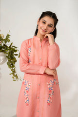 Khayat Stitched 2 Piece Emb Cotton Lawn Suit-Cross Stitch