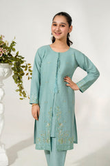 Khayat Stitched 2 Piece Emb Cotton Lawn Suit-Gown