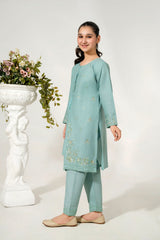 Khayat Stitched 2 Piece Emb Cotton Lawn Suit-Gown
