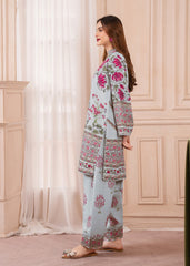 Midnight Baroque By Meerak Stitched 2 Piece Summer Suit-ELIN