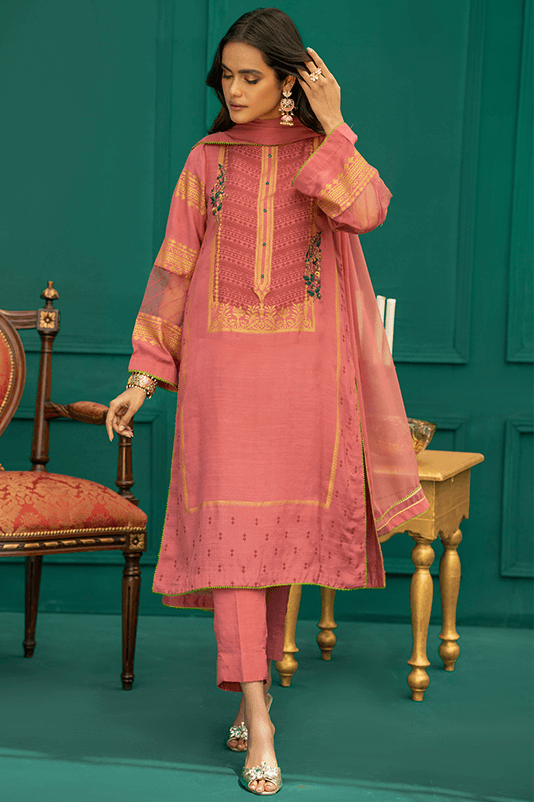 Zaaviay Stitched Eid Collection 2022  Maahru (Three Piece)