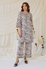 Meerak Stitched 2 Piece Summer Wine Drop 1 Collection'2026-MSL24-CO-01