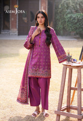 Asim Jofa Prints Unstitched Drop 1 Ajuub-12 Printed Lawn 3 Pcs