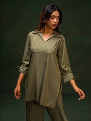 TNG By MD Aura | Co-Ord Set | Olive Green
