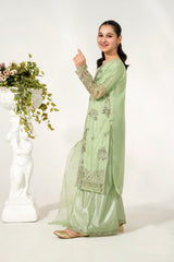Khayat Stitched 3 Piece Festive Formals Suit-Pistachio-3pc