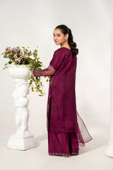 Khayat Stitched 3 Piece Festive Formals Suit-Aubergine-3pc
