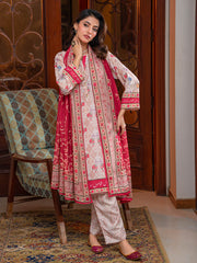 Tng By Md Stitched Collection-Noor Stitched 3 Pc (Beige)