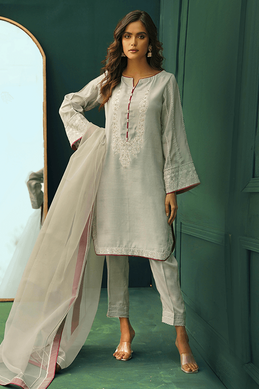 Zaaviay Stitched Eid Collection 2022  Husn (Three Piece)