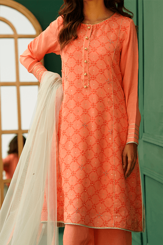 Zaaviay Stitched Eid Collection 2022  Asraar (Three Piece)