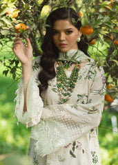 Printkari By Sardinia Unstitched 3 Piece Lawn Collection-White Tulip